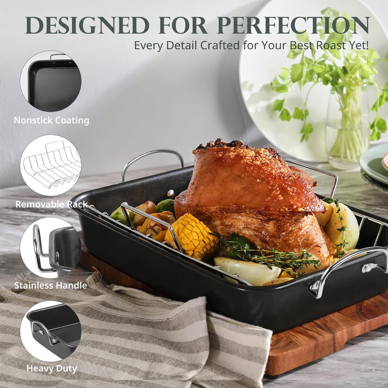 Kitessensu 15" x 11" Nonstick Carbon Steel Roasting Pan photo 2