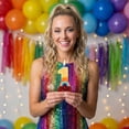 thumbnail image 5 of Number Birthday Candle, Glitter Rainbow Cartoon, 1 Piece,Suitable for First Birthday Party Cake Decoration, 5 of 5
