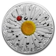 thumbnail image 1 of 2018 Palau 2 oz Silver Flowers & Leaves (Daisy & Ladybug), 1 of 5