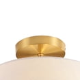 thumbnail image 6 of JONATHAN Y Isabella 15" 3-Light Modern Midcentury Iron LED Semi Flush Mount, Brass Gold/White, JYL9922A, 6 of 8