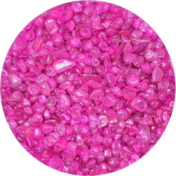 Rose Aura Quartz Crystal Chips - Healing Crystals Tumbled Chips Gemstone Beads (1000  Carat)