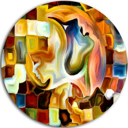 - DESIGN ART Designart 'Way of Inner Paint' Abstract Glossy Metal Wall Art