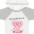 thumbnail image 4 of Inktastic Aditi My Grandpa Loves Me Pink Elephant Beautiful Girls Baby Bodysuit, 4 of 5