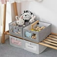 thumbnail image 6 of Deals Folding Storage Box Without Lid Sundries Box with Handles,Toy Storage Box Home with Hollow Clothes Storage Box for Household,Fabric Storage Bins, 6 of 8