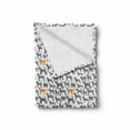 thumbnail image 2 of Dogs Soft Flannel Fleece Blanket, Pattern with Dog Silhouettes Different Breeds Animal Pet Lover Themed Print, Cozy Plush for Indoor and Outdoor Use, 70" x 90", Grey Orange and White, by Ambesonne, 2 of 6