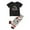 Kids, variant on URMAGIC Matching Family Pajamas Sets Christmas PJ's with Short Sleeve Black Tee Tops and Print Pants Loungewear Sleepwear