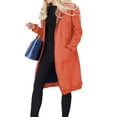 thumbnail image 4 of GILIGEGE Women's Zip‑Up Oversized Long Hoodie,Soft Fleece Long‑Sleeve Casual Jacket, Plus‑Size Fall 2026 Sweatshirt Coat with Pockets for Daily Going‑Out Lounging Outfits Orange 2XL, 4 of 4