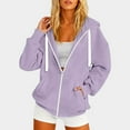 thumbnail image 2 of Sweat à Capuche Léger et Décontracté pour Femmes avec Poche Zippée pour Usage Quotidien en Automne et Saisons, 2 of 4