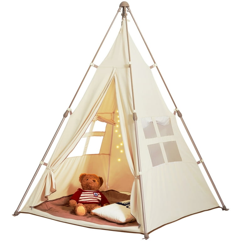 KFFKFF Kids Play Tent Indoor/Outdoor Pyramid Playhouse