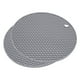 thumbnail image 1 of Silicona Salvamanteles Esteras 2uds, Redondo Caliente Sartenes Almohadillas Caliente Olla Soporte, Calor Resistente Panal Secado Estera para Cocina Encimera Mesa - Claro Gris, 1 of 5