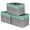 Teal, variant on Sorbus 3-Pack 15" Collapsible Two-Tone Storage Bins with Handles - Teal