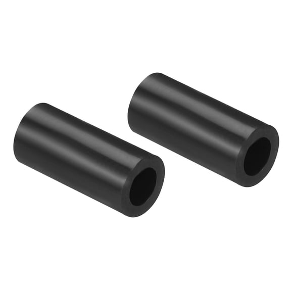 Uxcell Round Spacer Washer, 200 Pack Nylon 4.2mm ID x 7mm OD x 15mm L for M4 Screws Block, Black