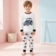thumbnail image 2 of UAYOTSE Toddler Boys Long Sleeve Pajama Set 2T 3T 4T 5T 6T 7T 8T Construction Vehicle Graphic Crew Neck Top and Cuffed Jogger Pants 2 Piece Sleepwear, 2 of 9
