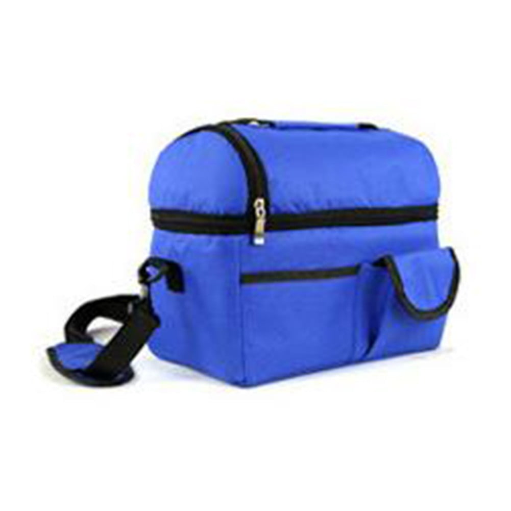 QIFEI Lunch Bag Double Deck Lunch Box Large Insulated Cooler Bag