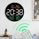 thumbnail image 1 of RKSTN Electronic clock Round Clock Multi-function Remote Control Clock Living Room Wall Clock Home Decoration Digital Electronic Clock Silent Clock Color Screen Clock, 1 of 9