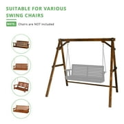 Zimtown Porch Swing Frame Swing Stand A-Frame 600lbs Wooden Carbonized 4FT