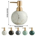 thumbnail image 2 of Marble Ceramic Soap Dispenser - 8.4oz Rust-Free Gold Pump for Bathroom & Kitchen | Compact Countertop Decor with Non-Fade Finish | Hand Soap & Lotion Bottle for Sink Vanity, 2 of 7