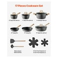 thumbnail image 2 of 17 Piece Pots and Pans Set Granite Nonstick Kitchen Cookware Induction Black 6, 2 of 9