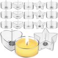 thumbnail image 1 of 1 Set of Tea Light Candle Holders with Candle Wicks Tealight Cups Candle Molds Wax Melt Tins Jars Mould Holders for DIY Making Candles, 1 of 4
