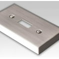 thumbnail image 4 of Amerelle 2-Gang Stamped Steel Single Toggle/Rocker Wall Plate, Brushed Nickel, 4 of 5