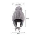 thumbnail image 6 of UDIYO Baby Beanie hat Toddler boy Girl hat Kids Winter hat Knit Bean hat Winter Ear Cup Cap for 1-5 Years Old, 6 of 8