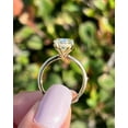 thumbnail image 3 of solitaire jewels 3CT Oval Halo Moissanite Engagement Ring For Women, 14K Yellow Gold, 3 of 6