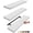 C. White - Modern Minimalist Style, variant on Set of 3 White Floating Shelves for Wall, Rustic Wood Wall Shelves with Metal Brackets for Bathroom, Bedroom, Kitchen, or Living Room Decor Organization, Sturdy Storage with 22lb Capacity