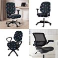 thumbnail image 2 of SCRAWLGOD Paws Black Breathable Computer Chair Slipcover with Arm Rest Slipcovers Non-Slip Rotating Chair Protector Stretchy Desk Chair Seat Cover, 4 Pieces, 2 of 7