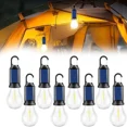thumbnail image 1 of Guirnalda de luces cálidas con energía solar y ganchos, clasificación de resistencia al agua IPX4, ideal para fiestas al aire libre, acampadas y celebraciones de aniversario (juego de 10 piezas)., 1 of 8