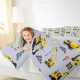thumbnail image 4 of Homewish Equipment Truck Excavator Bedding Comforter Set,Construction Vehicles Twin Comforter Sets,Gray Yellow Bedding Set For Teens,Super Cozy Room Decor Reversible,2-Piece, 4 of 8