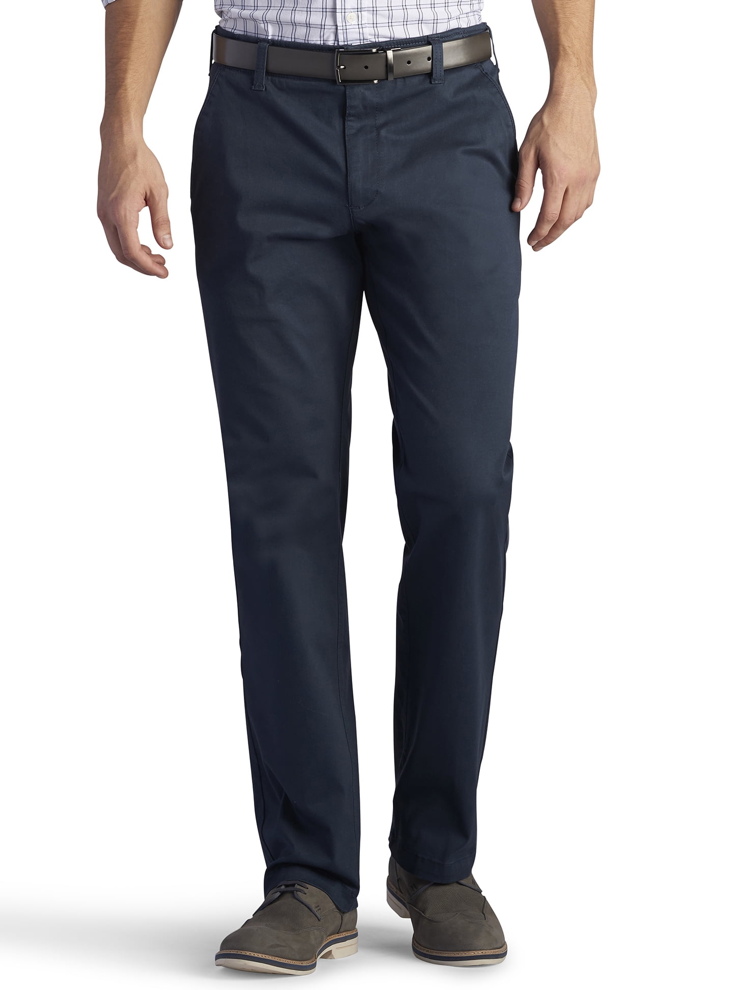 Lee Men's Big & Tall Extreme Comfort Khaki Pant - Navy, Navy, 44X30 ...