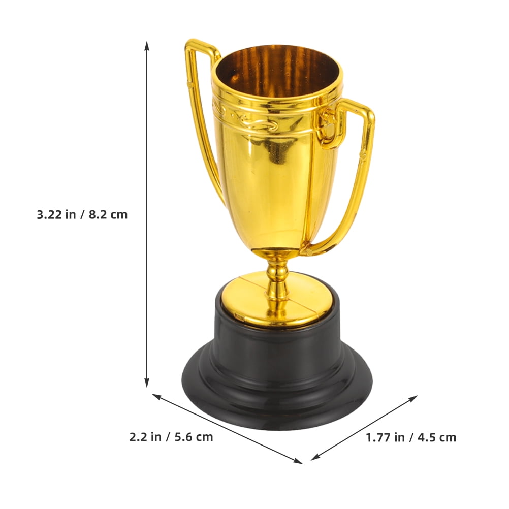 Set De 12 Trophées Et Médailles GRETY – 6 Mini-trophées, 6 Médailles Or, Pour Enfants, Sports, Anniversaires, Scolaire