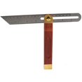 thumbnail image 1 of Jinsinto Wooden Square Ruler with Hardwood Handle and Stainless Steel Ruler for Crafts, Adjustable Square Bevel 230mm, 1 of 5