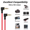 thumbnail image 3 of Cable TRS Adaptador TRS a TRS de 3,5 mm Cable de conexión para micrófono Cable auxiliar de 1/8 Convertidor de audio TRS Cables de conexión Cámaras Cable de micrófono en espiral para transmisión en viv, 3 of 5