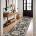 thumbnail image 5 of YOUFORTONG Hallway 3x12 Runner Rugs, Washable Large Boho Vintage Tribal Rug, Non-Slip Stain Resistant Carpet for Living Room Bedroom Kitchen Bathroom Home Decor,Black, 5 of 7