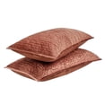 thumbnail image 5 of Pemberly Row 20x36" Velvet and Solid Cotton King Sham in Terracotta Orange, 5 of 6