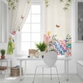 thumbnail image 5 of Bunny Easter Blackout Curtains for Bedroom, Eggs Spring Floral Butterfly Leaves Rustic Thermal Insulated Kitchen Drapes with Grommets, Light Blocking Window Treatment, 2 Panels 52" x 72", 5 of 7
