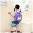 thumbnail image 4 of Mochila preescolar brillar Mochila escolar impermeable Neopreno Animales Unicornio morado, 4 of 5