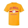 thumbnail image 2 of Wild Bobby City of Los Angeles LAR Basketball Fantasy Fan Sports Men's T-Shirt, Gold, 3X-Large, 2 of 5