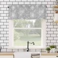 thumbnail image 4 of Grey Christmas Snowflakes Valances for Windows Winter Snowfall Shiny White Modern Rod Pocket Curtain Valance Window Treatment Short Curtains for Kitchen Living Room, 58"x16", 4 of 5
