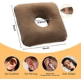 thumbnail image 2 of SIABC-Ear Piercing Pillow for Side Sleepers with Ear Inflammation & Pressure, Soft Velvet Adjustable Ear Guard Pillow with Removable & Washable Cover (Brown, Pillow & Cover), 2 of 4