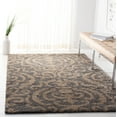 thumbnail image 3 of SAFAVIEH Florida Deangelo Damask Plush Shag Area Rug, Grey/Beige, 8' x 10', 3 of 11