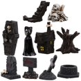 thumbnail image 1 of 10 Piezas XCF Minifiguras Halloween Estatuas Decoraciones en miniatura Resina Colores surtidos, 1 of 3
