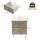 thumbnail image 4 of Mesita de noche Nightstand COSIEST de madera de estilo vintage con 2 cajones, 4 of 7
