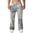 thumbnail image 6 of Mens Camo Sweatpants Open Bottom Baggy Joggers Pockets Elastic Waist Running Workout Casual Pants, 6 of 7