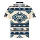 thumbnail image 4 of Camisas de Manga Larga para Hombres Impresos Girar Hacia Abajo Botones de Cuello Lateral Dividido, Casual Blusa de Manga Corta, 4 of 5
