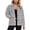 Grey, variant on Women's Winter Teddy Coat Long Sleeve Outerwear with Pockets for Cold Weather Comfort and Style