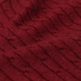 thumbnail image 7 of FINALGANG Mens Solid Color Cable Knit Turtleneck Sweater Long Sleeve Ribbed Hem Slim Fit Jumpsuit For Daily Wear Business Casual Red XL, 7 of 7