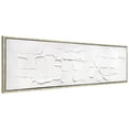 thumbnail image 3 of Abstract Harmony Heavily Textured Hand Painted White Framed Canvas Wall Art, 3 of 12