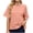 Pink 1, variant on Vynhevius Womens Sweatshirts Crew Neck Raglan Short Sleeve Ribbed Hem Solid Loose Casual Pullover Tops